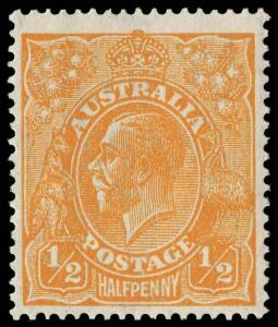 &frac12;d Orange, INVERTED watermark; BW.67Aa - $200.