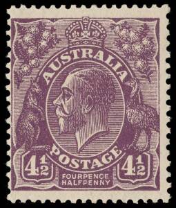 4&frac12;d Violet, Die II; BW.121 - $9,000. 2005 Drury Certificate. Fine mint with usual light gum toning.
