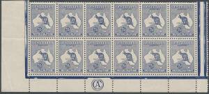 2½d Indigo, CA Monogram block of 12 from Plate 1, MUH. BW:11(1)z - $3250 for a mint strip of 3.