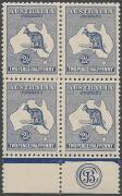 2½d Indigo, JBC Monogram block of 4 from Plate 2; MUH/MLH. BW:11(2)zc - $1250 for a single.