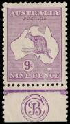 9d Pale Violet (Die 2) JBC Monogram single from Plate 1, very fine MLH. BW:26(1)zc - $3000.