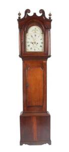 An English oak longcase clock, by Sharp of Northampton, c1790. 224cm.
