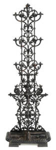 A Victorian cast-iron hall stand.