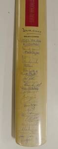 1983 ENGLAND v NEW ZEALAND, 3rd Test at Lord's, "Gray-Nicolls" Cricket Bat signed by both teams on front, with 26 signatures including Bob Willis, David Gower, Geoff Howarth & Martin Crowe. G/VG condition. Ex Jock Livingston collection.