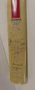 1985 ENGLAND v AUSTRALIA, 2nd Test at Lord's, "Gray-Nicolls" Cricket Bat signed by both teams on front, with 28 signatures including David Gower, Ian Botham, Allan Border (196) & Craig McDermott. G/VG condition. Ex Jock Livingston collection.