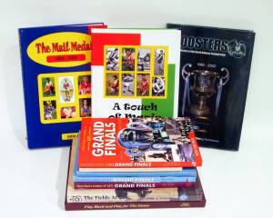 FOOTBALL BOOKS, noted "The Blues - A History of Carlton Football Club" by Hewat [Melbourne, 1982]; "The Encyclopedia of League Footballers" by Main & Holmesby (5 editions, 1992-98); "Footystats" by Taylor (6 editions 1992-2000); Norwood annual reports (6)