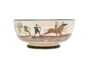 Royal Doulton "Bayeax Tapestry" patterned fruit bowl. Diameter 23cm