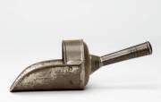 Collection of tin ware, comprising an oil can, scoop, a storage tin and a clip mould, 19th & 20th century, the largest 24cm high. - 2