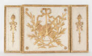 Set of three gilt and white wall hangings of the 19th century, c1820.