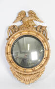 Regency ornate gilt framed convex mirror