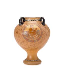 A French cameo glass vase by Christian Desire, c1900. 18.5cm