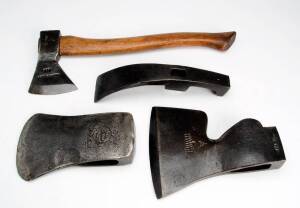AXES: Group of antique & vintage axes comprising Robesbrey (Sheffield) broadhead; Autograph FAYETTE PLUMB axe head; German tomahawk & a number 2 adze. (4 items