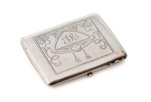 RUSSIAN SILVER: Cigarette case, Moscow 1908-1917.&nbsp;