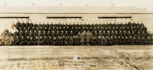 Military group photograph "First Signal Company (Depot) .R.A. Fort Dix New Jersey, February 15th 1941". 47 x 22cm