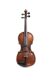 VIOLIN: German origin Kloz school Mittenwald, late 18th century but bears a spurious label Ruggeri. A very fine instrument