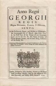 Documents, Transportation, etc: 1720 British Act of Parlt. "An Act for the further Preventing Robbery, Burglary, and other Felonies, and for the more effectual Transportation of Felons.", 5 pp; 1853 Bank of Australasia, Sydney - Albury entire acknowledgin