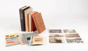 Collection of railway books & ephemera, journals, postcards, Olympics program & tickets. Noted 1888 Sands & McDougall's monthly diary train time table. 50+ items&nbsp;