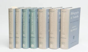 "Bibliography of Australia" by John Alexander Ferguson [National Library of Australia, 1969] facsimile edition in 7 volumes with dust jackets.