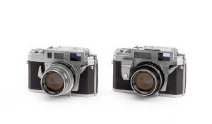 KONISHIROKU KOGAKU (Japan): Konica 35mm rangefinder cameras models IIIA and IIIM.