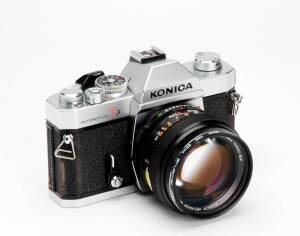 KONISHIROKU KOGAKU (Japan): Konica Autoreflex T3 with AR 57mm f1.2.