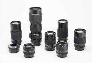 KONISHIROKU KOGAKU (Japan): A group of Konica lenses (7).