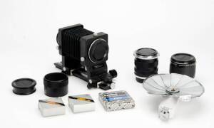 KONISHIROKU KOGAKU (Japan): A group of Konica accessories.
