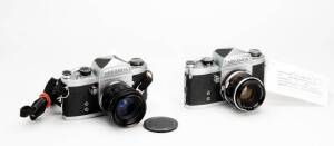 MIRANDA CAMERA CO.LTD. (Japan): Miranda 35mm cameras (5). A Miranda TM with Auto Miranda TM 50mm f1.8 in maker's ERC, a Miranda Sensomat TM with Auto Miranda 13.5cm f3.5 and lens cap, an Auto Sensorex EE with Auto Miranda EC 50mm f1.8 and lens cap and two