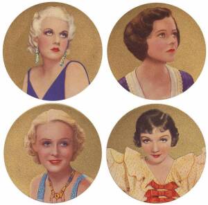 1939 Rothmans "Beauties of the Cinema" (circular), complete set [24]. G/VG.