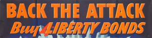 Australian WW2 era posters (3); "Back the Attack Buy 4th Liberty Bonds" (100 x 26cm); "Unconditional Surrender. Buy 4th Liberty Loans" (97 x 75cm); "Come on Australia your Money Must Fight" (97 x 75cm). Condition ranging from VG to poor
