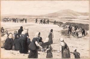 GEORGE SOPER (1870 - 1942) watercolour on card, signed lower right 29 x 19cm