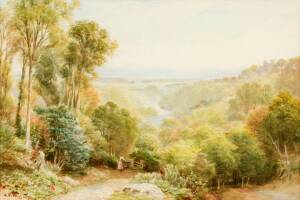 EBENEZER WAKE COOK (1843-1926), "The River Ure From Hackfall, Yorkshire", watercolour signed lower left. 46 x 31cm&nbsp;