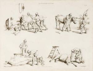 "Slaughter-Houses"Antique engraving pulished by Pyne & Nattes (1807)31 x 24cm