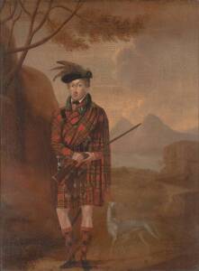 Scottish school (19th century)Hunting scene portraitOil on canvas