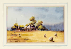 RAELENE SHARPTwo Australian school landscapesWatercolours signed lower left34 x 14cm and 25 x 16cm