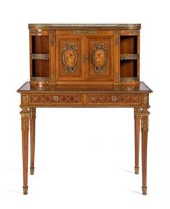 Louis XVI style marquetry & ormolu ladies dresser, 20th&nbsp;century. Height 117, width 92cm, depth 46