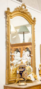 Antique French gilt framed mirror. 174 x 100cm