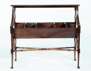 BOOKSTAND: Georgian style reproduction mahogany, 20th century. Height 83cm, width 93cm, depth 39cm