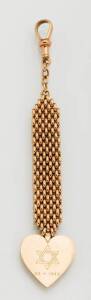 A watch fob. 9ct rose gold. Weight 17.61 grams.