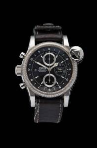 An Oris Gentleman's "Flight Timer" chronograph wristwatch. Automatic. Ref:R4118. Box and papers.