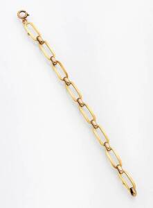 A two tone gold bracelet. 14ct yellow and white gold. Weight 7.93 grams. A/F