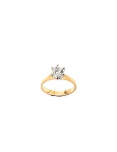 A solitaire diamond ring. A.C.W 1.0 carat. 18ct gold. Weight 3.51 grams.