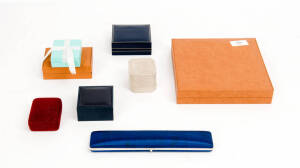 A collection of assorted jewellery boxes.