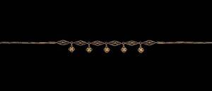 A European Art Deco fringed necklace. 18ct yellow gold. Length 40cm . Weight 10.78 grams.