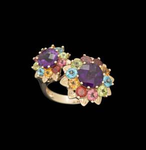 A multi-stone dress ring.&nbsp;