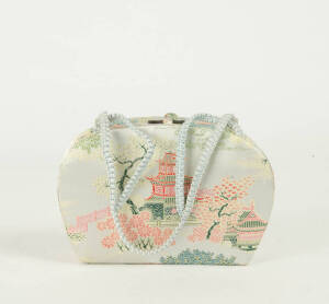Two Glomesh purses and a Chinese silk purse