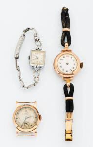 Three Lady's wrist watches.