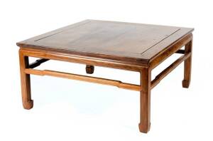 Chinese rosewood coffee table, 20th century. Height 46cm, width 92cm x 91cm