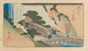 Japanese woodblock prints; group of 13 unframed prints, 19th & 20th century. Condition mixed