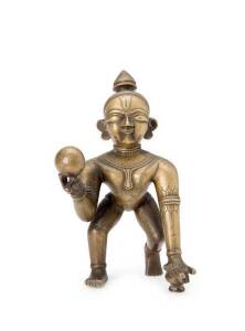 Indian brass deity statue 19th century. 20cm.