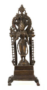 Indian cast brass deity statue, early 20th century. 31cm.